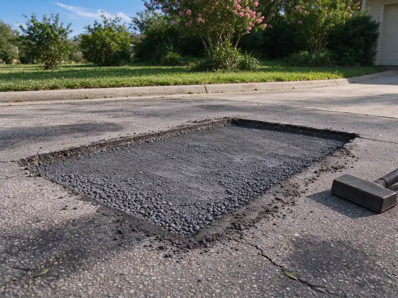 Failed area removed before an asphalt overlay